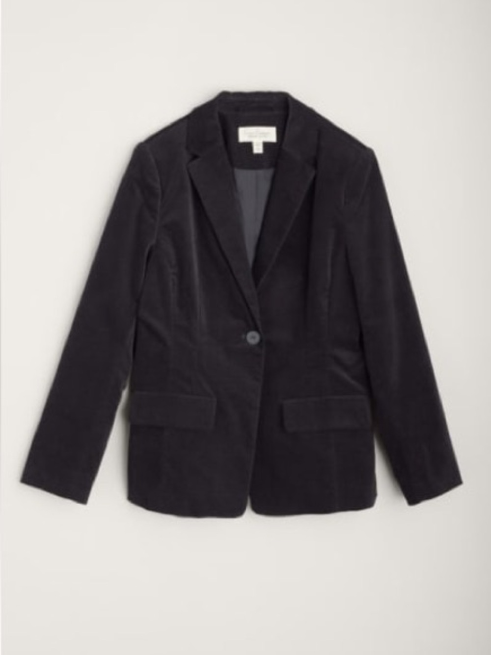 New Seasalt Cornwall Organic Cotton Star Rock Velvet Blazer Black US 10